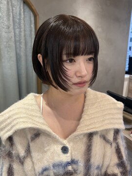 ロンドアジュール 横浜(Lond azur) ミディアムレイヤーカット/ヘイリー/小顔/黒髪/髪質改善/横浜