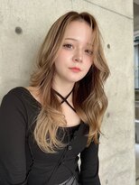 サンクマーケット 渋谷(cinq MARKET)&nbsp;渋谷ブリーチダブルカラーミルクティーベージュヘーゼルベージュ