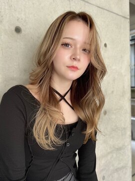 サンクマーケット 渋谷(cinq MARKET) 渋谷ブリーチダブルカラーミルクティーベージュヘーゼルベージュ