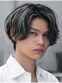 銀座センタパートニュアンスパーマツーブロックメンズパーマ　
