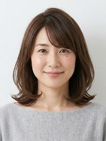 と和×美髪クリニック 巣鴨店&nbsp;大人の艶ベージュ×ふんわりロブ【白髪・細毛悩みにも対応】