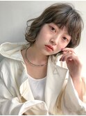 ＊ふんわり透けるグレージュボブ＊