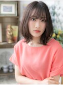アッシュグレイ前下がりくせ毛風プリカールa戸頭20代30代40代