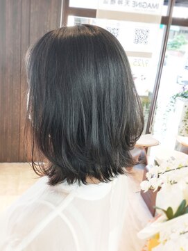 イマジン 天神橋店(IMAGINE) お客様スタイル☆30代40代50代☆小顔ストレート外ハネミディアム