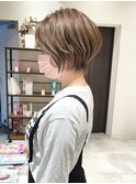 《30代40代》白髪ぼかしハイライト×前下がりボブ【イケダ】