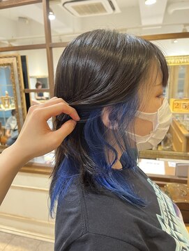 ネオリーブカップ 町田店(Neolive capu) インナーカラー☆ブルー☆