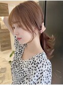 透明感カラー×大人可愛いサイドバンク シースルーバンク 水越