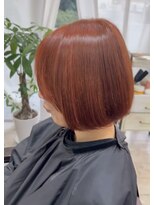 プシュケ(PSYCHE)&nbsp;20代30代大人可愛いツヤ感カシスブラウン×丸みヘイリーボブ