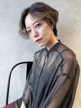 アイティーバイアルバム 藤沢店(IT by ALBUM) らふパーマショート_チェリーブラウンフェミニンロング_59101