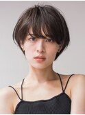 青山 表参道 ショートヘア 髪型 30代40代 チョコレートブラウン
