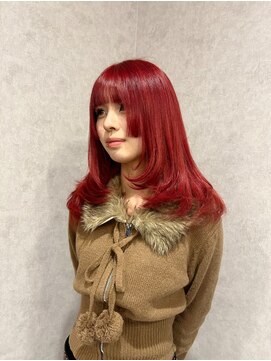 クオン 伊勢崎(QUON.) チェリーレッド/ブリーチ/暖色系カラー