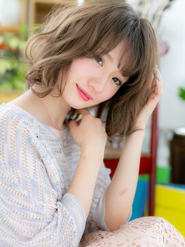 カバーヘア ブリス 川口(COVER HAIR bliss) 大人インナーカラー抜け感くせ毛風ボブパーマc5川口20代30代!