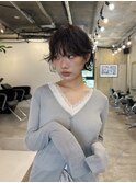 ショートボブ/ニュアンスパーマ/前髪カット/レイヤーカット