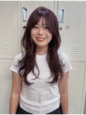 CHIHIRO 赤みブラウン レイヤースタイル