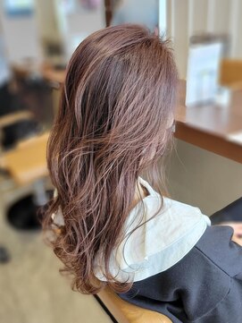 エイクス ヘア デザイン×美髪クリニック 千葉(AQs hair design) くびれヘア/アプリコットオレンジ/夏/髪質改善[千葉駅]