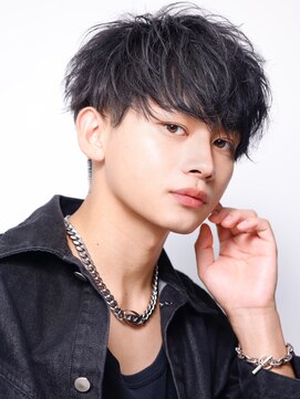 リップス 表参道店(LIPPS) 【緩めパーマ】刈り上げ サイドパートマッシュ