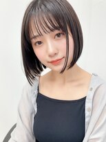 アース 相模大野店(EARTH)&nbsp;縮毛矯正ボブ×切りっぱなし◎暗髪透明感ストレート
