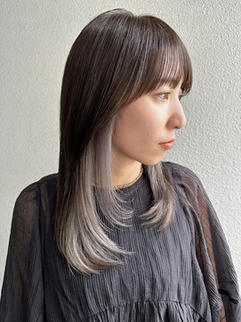 クラルス バイ アルティナ 溝の口店(Clarus by artina) ダークグレー/ミディアムレイヤー/インナーカラー