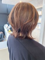 キャアリー(Caary) 福山人気レイヤーミディ20代30代ヘーゼルベージュ外はねくびれ