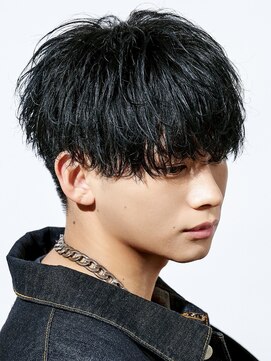 オーシャントーキョー 原宿(OCEAN TOKYO) メンズショート波巻きツイストスパイラルパーマラウンドマッシュ