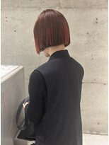 ネウィ 広島(newi)&nbsp;デザインカラー切りっぱなしボブ