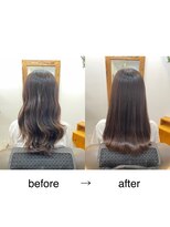 アミエ 大和店(ami e)&nbsp;ヘアエステコース+カラー+カット・髪質改善・縮毛矯正・白髪染め