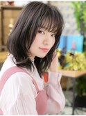 黒髪が大人かわいい◎シースルー抜け感ミディa戸頭20代30代40代