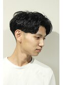 メンズかき上げニュアンスマッシュサイドパート韓国マッシュ