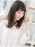 斜めバングオリーブグレージュ小顔大人巻きc5上尾20代30代40代