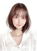 ボブウルフ外国人風カラーオリーブグレージュレイヤーショート