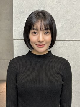 サンバレー(SUNVALLEY) かわいい顔まわり小顔黒髪タイトコンパクトボブ［表参道/ボブ］