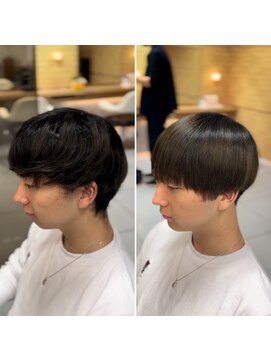 アッシュ 桜木町店(Ash) ブリーチ縮毛矯正センターパート縮毛矯正マッシュ刈り上げ