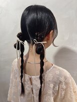 カチモリヘア  ツイン 韓国  ヘアセット  エジリ