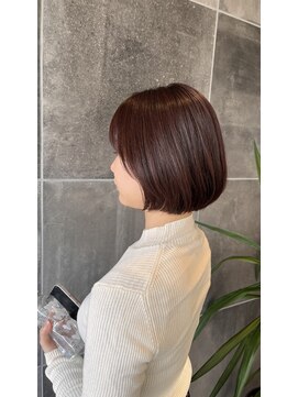 美容室 アイディー i-dee ショートボブ×ピンクラベンダーブラウン
