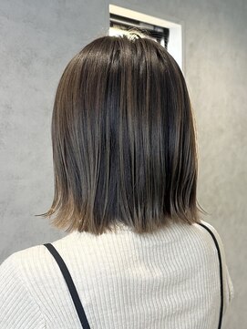 ラック(LUCK) バレイヤージュ/船橋/くすみベージュ/細めハイライト