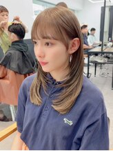 ネオリーブ クーロ(Neolive curro) 小顔ハッシュレイヤー×ミルクティーベージュ[横浜/縮毛矯正/]