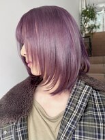 サンク 原宿 表参道(cinq)&nbsp;ハイトーンカラーミディアムレイヤーカットヘーゼルベージュボブ