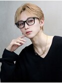 センターパート　ブリーチ
