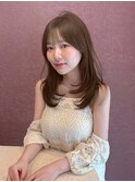 オリーブブラウン/レイヤーカット/透明感カラー/韓国ヘア