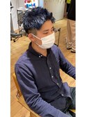 刈り上げスタイル×ブルーブラック