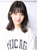 大人可愛い20代30代40代小顔 こなれミディ F8
