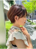 くびれ/耳かけ/シースルー/大人ショートボブ/顔まわり