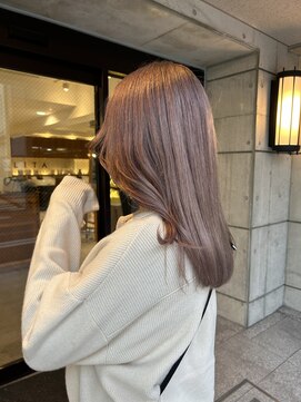 ニカ(NICA) 【NICA】ピンクベージュピンクカラーブリーチカラー/緒方