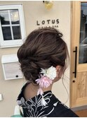 浴衣デートお洒落アップスタイル