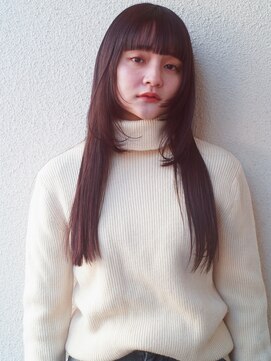 レジュアル(RESSUAL) イメチェンハッシュカットフルバングレッドブラウン