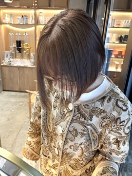 ロンド エスポワール 錦糸町(Lond espoir) ◯シアーカラーセミディカール姫カット顎ボブ切りっぱなしボブ