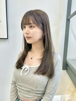 ヘアー アイス 御器所本店(HAIR ICI) 大人美人艶カラーベージュ小顔カット透明感レイヤーロング