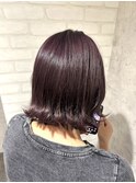 ラベンダーブラウン×結べるボブ