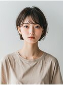 ショートボブ ミニボブ ひし形ショート シースルー 韓国ヘア