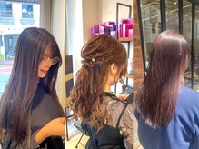 【西田このみ】ヘアセット/ヘアメイク/カラー/ブリーチなしダブルカラー/学割U24/着付け